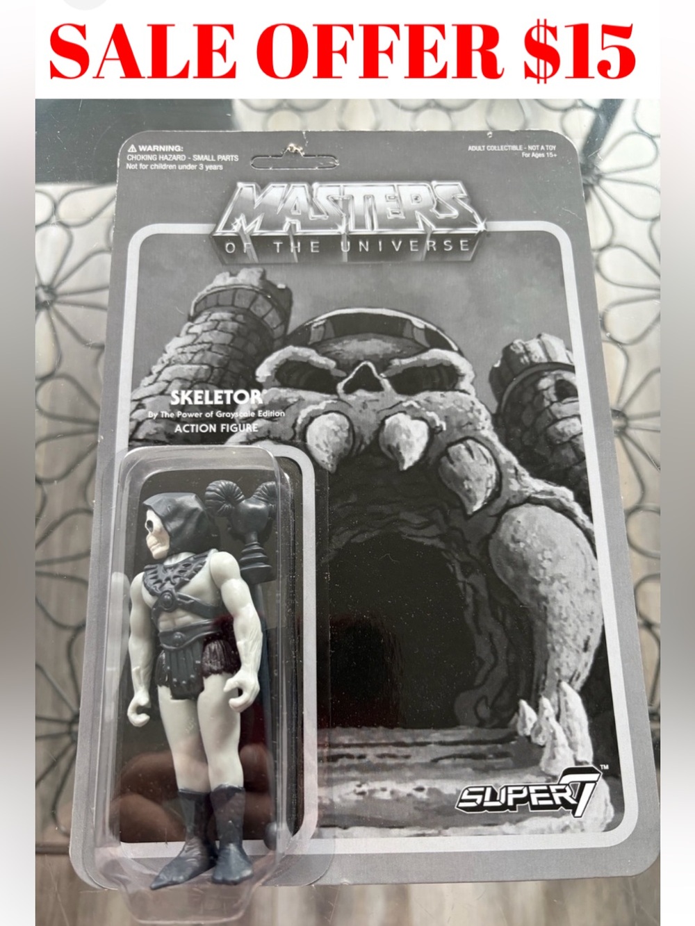 Funko Skeletor Masters Of The Universe MOTU Super 7 Reaction Toy Figure